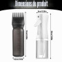 Funngy Applicateur Huile Cheveux,2 PCS Vaporisateur D'Eau et Flacon Applicateur Huile Cheveux Flacon Vide Rechargeable avec Grad