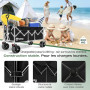 Sekey XXXL Chariot Pliable 300L 200KG, Modèle Allongé avec Roues Tout-Terrain 17x10 cm, Breveté Mécanisme 4-en-1 Dépliage Instan