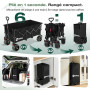 Sekey XXXL Chariot Pliable 300L 200KG, Modèle Allongé avec Roues Tout-Terrain 17x10 cm, Breveté Mécanisme 4-en-1 Dépliage Instan