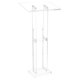 VEVOR Pupitre de Conférence 126,5 cm, Podium sur Pied en Acrylique, Lutrin pour Présentation avec Large Surface de Lecture, Buto