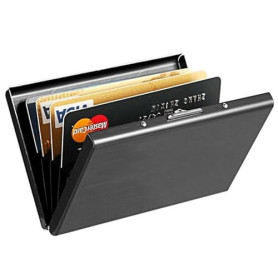 KEQAR Porte-Cartes RFID en Métal, Étui Carte Bancaire pour Femme et Homme, Porte-Cartes avec 10 Compartiments, Protection RFID &