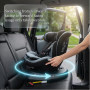 i-Size Siège Auto 360 Pivotant ISOFIX 40-150 cm, 0-12 ans, Dos à la route jusqu'à 105 cm, 5 Positions Inclinables, 0-36 kg (Noir