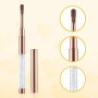 Piriuuo 2 pinceaux gel brosse avec couvercle accessoires ongles poignée diamant