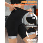 Kiiwah Short de Sudation Femme Amincissante, Legging Sport Taille Haute avec Poche Retient la Transpiration au Chaud Pantalon de