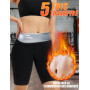 Kiiwah Short de Sudation Femme Amincissante, Legging Sport Taille Haute avec Poche Retient la Transpiration au Chaud Pantalon de