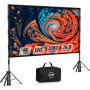 Écran de Projection Portable 120 Pouces avec Trépied - LEORFI Toile de Projection HD 4K 16:9 pour Intérieur/Extérieur, Projectio
