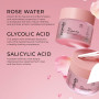 Yepoda The Porefect Pad, tampons toniques exfoliants à l’eau de rose, AHA, BHA & PHA, Exfoliation douce & raffermissant les pore