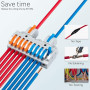 JANDECCN Lot de 6 borniers de rail DIN - Connecteurs de fils pour circuit en ligne 28-12 AWG (2 en 10 sortes)