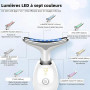 Appareil Anti Rides Visage, 3 Modes EMS Appareil de Gua Sha Visage, Appareil de Massage Visage 7 Couleurs, Chauffable 45°C Guash