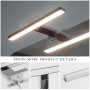 DEELUX Lampe Miroir LED Salle de Bain Avec Interrupteur, 30CM 500LM 5W Luminaire Salle de Bain 6000K Blanc Froid 230V, Applique