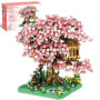 Sakura Arbre Maison Construire Bloc, 12580 Pièces Ensemble de Construction Cabane dans Les Arbres, Sakura Botanical Collection B