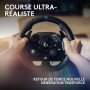 Logitech G G923 volant de course et pédales, TRUEFORCE jusqu'à 1000 Hz, commande de démarrage à double embrayage, housse de vola