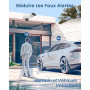 aosu 3K Caméra Surveillance WiFi Exterieure sans Fil, 5MP Camera Exterieur Solaire, 360° PTZ Suivi Automatique, Détection IA Per