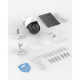 aosu 3K Caméra Surveillance WiFi Exterieure sans Fil, 5MP Camera Exterieur Solaire, 360° PTZ Suivi Automatique, Détection IA Per