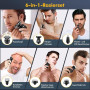 ETENTOUS Rasoir Tete Chauve Homme, 7D Rasoir Électrique Homme- 6 en 1 Tondeuse Crane Chauve- Humide/Sec Étanche IPX7 pour Hommes