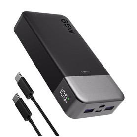 JUOVI Batterie Externe 65W 20000mAh Power Bank USB C in&Out Chargeur Portable Charge Rapide Compatible avec MacBook iPhone 17 16