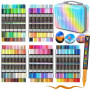 NICETY 360 Couleurs Feutres Acryliques avec Pointe 1-5mm – Acrylic Paint Marker pour Pierre, Bois, Verre, Céramique & Tissu, Mar