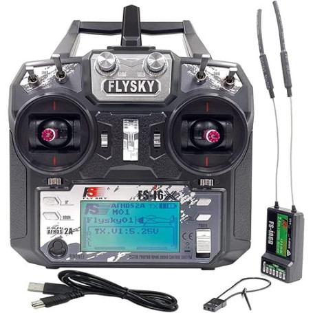 DTXMX Flysky FS-i6X Transmetteur RC 6CH 2.4GHz Radio Control System avec récepteur fs ia6b pour FPV Racing RC Drone Quadcopter [