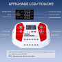 12V/24V Contrôleur De Charge Solaire, PWM Contrôleur De Charge Panneau Solaire, LCD Écran, 4 Ports USB, Compatible Gel Sealed Fl