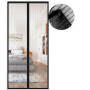 Magnétique Moustiquaire pour Porte, 190x210 cm Rideau de Porte Antimoustique, Noir Moustiquaire Mailles ultra fines pour Couloir