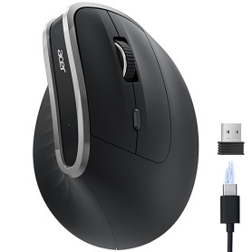 Acer Souris Ergonomique sans Fil, 2,4 GHz Souris Rechargeable, Verticale Mouse 1600PPP, 6 Boutons, Souris d'Ordinateur avec réce