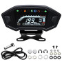 Geloo Tachymètre de moto 12000 tr/min avec support, rétroéclairage universel pour moto, étanche, jauge pour 1,2,4 cylindres