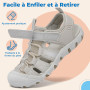 SAGUARO Sandales Garçon d’Été à Bout Fermé Enfant Chaussures Outdoor Antidérapantes et Respirantes Sandales,25-38
