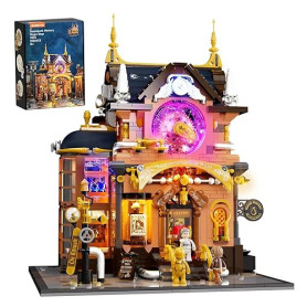 LUMIBRICKS Steampunk Memory Magic Magasin de magie Kit de construction éclairé — 2056 pièces Maison modulaire victorienne fantas