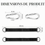 Batheidon Lot de 2 Sangles de Suspension en Nylon Résistant - Kit de Fixation pour Hamac et Balançoire, Accessoires en Acier Ino