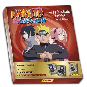 Panini Naruto Shippuden 2 Coffret de 1 Album + 18 Pochettes + 3 Cartes Edition Limitée