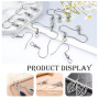 TOAOB 100pcs Crochet de Boucle D'oreille Argent en Acier Inoxydable Fil d'oreille Crochets avec Boule Ressort Hypoallergénique p