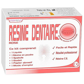 RESINE DENTAIRE ROSE pour réparer une prothèse dentaire, Kit de réparation facile à utiliser et durable pour un sourire radieux