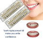 56 pièces de fausses dents 2 ensembles de dents de fausses supérieures et inférieures en résine synthétique, accessoire d’horreu