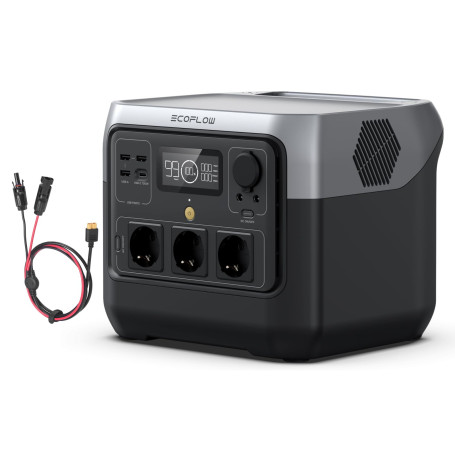 Station électrique portable EF ECOFLOW RIVER 2 Pro, batterie LiFeP04, 768 Wh, charge rapide en 70 min, 3 prises CA de 800 W, gén