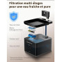 DMUUPEW Pet Fontaine à Eau pour Chat à Activation Automatique, silencieuse et sans Fil, 2.2L à Filtration Multiple résistante au