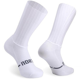 NORTEI Chaussettes Cyclisme Aero, Manchette Haute Compressive en Silicone, Anti-Ampoules, Chaussette d'Entraînement et Compétiti