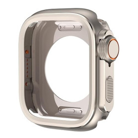 XMUXI Coque de Protection en métal Compatible avec Apple Watch Ultra 2 49 mm pour Series 10 46 mm/9/8/7/Watch SE Armor pour iWat