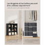 SONGMICS Meuble de Rangement avec Boîtes, Meuble à 9 Cases pour Vêtements, Étagères en Tissu Non-tissés, Personnalisable, Extens