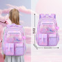FRONET Sac à dos d'écolier pour fille 2 3 4 5 6 classe 7-15 ans Sac à dos enfant école fille adolescente Sac à dos femme Sac à d