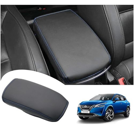 GAFAT Compatible avec Nissan Qashqai J12 e-Power 2022-2025 2026 Housse d'Accoudoir, Protection Console Central en PU Cuir, Qashq