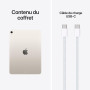 Apple iPad Air 11 Pouces (M4) : Écran Liquid Retina, 256 Go, Caméras Avant/arrière 12 MP, Wi‑FI 7 avec Apple N1, Touch ID, Auton