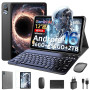 Tablette 12 Pouces avec clavier｜ Android 16 avec Gemini AI｜ 36GB RAM + 256GB ROM (2TB TF)｜2000*1200 Écran HD 90Hz｜ Octa-core Uni