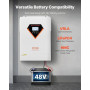 VEVOR Onduleur Solaire Hybride 6000 W Chargeur à Onde Sinusoïdale Pure Tout-en-un, 48 V CC vers 220/230 V CA Monophasé, Contrôle