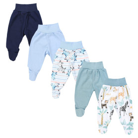 TupTam Pantalon avec Pieds pour Bébé, Lot de 5.