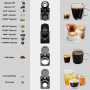 KOTLIE Express 4 en 1 Cafetière à capsules 19 bar haute pression Arrêt automatique Réservoir Cafetière expresso/cafetière capsul