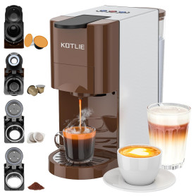 KOTLIE Machine à café 4 en 1 pour NES/DG/poudre de café/ESE (44 mm), 19 bar, 800 ml