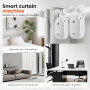 Eirolace 2 Pièces Ouvre-Rideau Automatique, Rideau Electrique Interieur 3 in 1 - Robot de Rideau Électrique avec Télécommande, M
