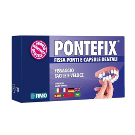 Pontefix Ciment Dentaire, pour Resceller Couronnes ou Bridges- Fixe les Bridges, les Capsules Dentaires et les Dents Pivotantes