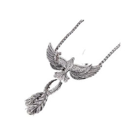Collier Pendentif Phénix pour Hommes - Oiseau Ancien avec Chaîne de 27,6 Po - Amulette Totem, Hip-Hop, Punk Rock - Bijoux Cadeau