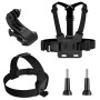 Fulushouxi 5-en-1 Accessoires Kit, Harnais de Poitrine, Fixation Harnais Tete Bandeau, Compatible avec Gopro Hero 9 8 7 6 5, Xia